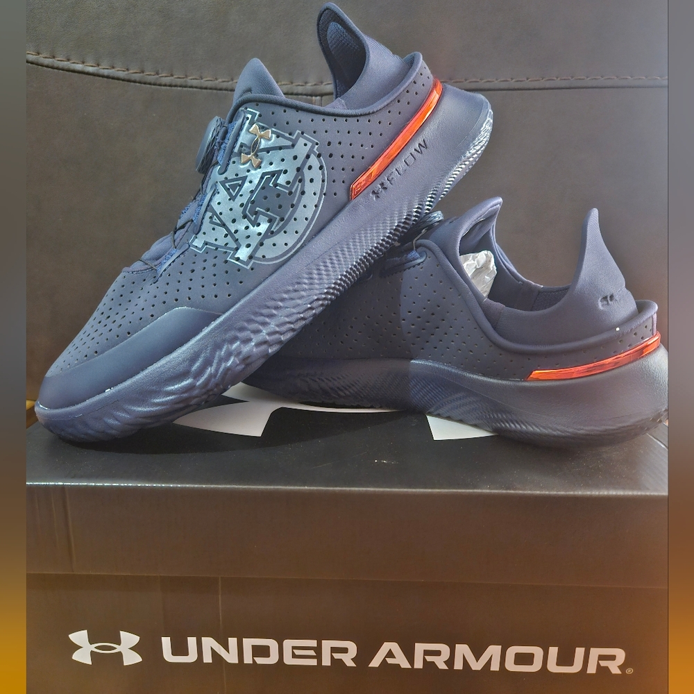 Under Armour Blue Sneakers with Red Highlights